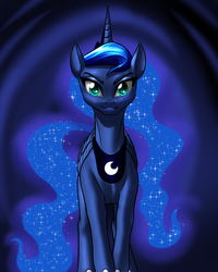Size: 1400x1750 | Tagged: safe, artist:mykegreywolf, princess luna, g4, female, looking at you, solo