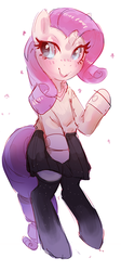 Size: 420x936 | Tagged: safe, artist:mewball, rarity, pony, g4, bipedal, clothes, female, simple background, solo