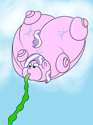 Size: 2984x3993 | Tagged: safe, artist:da bunnana king, diamond tiara, g4, 4chan, helium, high res, hose bulges, inflation