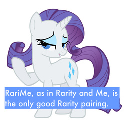 Size: 500x500 | Tagged: safe, rarity, g4, crack shipping, pony confession, rarime