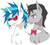 Size: 500x448 | Tagged: safe, artist:re_ghotion, dj pon-3, octavia melody, vinyl scratch, earth pony, pony, unicorn, g4, duo, duo male, male, octavius, piercing, record scrape, rule 63