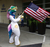 Size: 1024x969 | Tagged: safe, artist:toki, princess celestia, human, g4, american flag, cosplay, flag, fursuit, irl, irl human, photo, ponysuit, united states