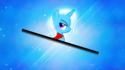 Size: 2560x1440 | Tagged: safe, artist:game-beatx14, artist:the smiling pony, trixie, pony, unicorn, g4, cape, clothes, female, mare, profile, smiling, smirk, solo, wallpaper