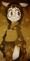 Size: 960x1920 | Tagged: safe, artist:zaininn, oc, oc only, pony, bipedal, kimono (clothing), pixiv, sepia, solo