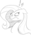 Size: 757x849 | Tagged: safe, artist:purple-yoshi-draws, fluttershy, g4, female, monochrome, solo