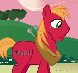 Size: 664x621 | Tagged: safe, big macintosh, earth pony, pony, g4, male, mastodon (band), metal, solo, stallion