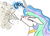 Size: 1250x900 | Tagged: safe, artist:rainysunshine, princess celestia, g4, alicorn locomotive, blushing, cold, crying, dust, eyes closed, female, fetish, floppy ears, flu, nostrils, red nosed, royalty, sick, sicklestia, sneeze cloud, sneezing, sneezing fetish, solo, spray