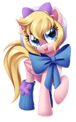 Size: 1010x1617 | Tagged: safe, artist:centchi, oc, oc only, unnamed oc, earth pony, pony, bow, solo