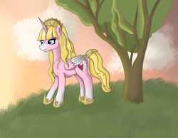 Size: 3055x2368 | Tagged: safe, artist:equestrapology, oc, oc only, alicorn, pony, alicorn oc, high res, solo, tree