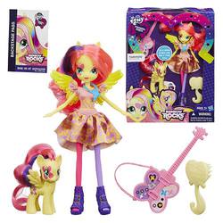 Size: 500x500 | Tagged: safe, fluttershy, equestria girls, g4, my little pony equestria girls: rainbow rocks, brush, brushable, doll, female, guitar, irl, photo, toy