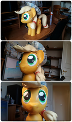 Size: 816x1382 | Tagged: safe, applejack, g4, irl, photo, sculpture, solo