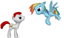 Size: 2742x1618 | Tagged: safe, rainbow dash, g4, element of harmony, element of loyalty, fanfic art, loyalty, ponified