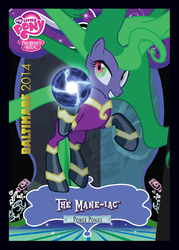 Size: 600x837 | Tagged: safe, enterplay, mane-iac, g4, power ponies (episode), electro orb, power ponies, solo, trading card