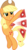 Size: 4000x7326 | Tagged: safe, artist:plsim, applejack, earth pony, pony, g4, bipedal, card, female, simple background, solo, throwing, transparent background