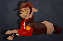 Size: 1200x780 | Tagged: safe, artist:risu-nya, pony, ponified, sniper, sniper (tf2), solo, team fortress 2