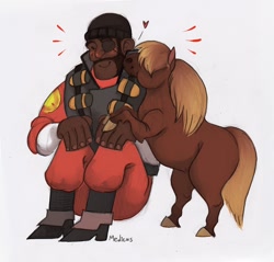 Size: 1280x1225 | Tagged: safe, artist:medicus-s, shetland pony, barely pony related, crossover, demoman, demoman (tf2), team fortress 2