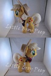 Size: 800x1180 | Tagged: safe, artist:little-broy-peep, applejack, g4, bandana, irl, neckerchief, photo, plushie, solo