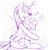 Size: 1400x1400 | Tagged: safe, artist:latecustomer, twilight sparkle, alicorn, pony, g4, adorkable, bubble, cute, dork, eyes closed, female, mare, monochrome, music notes, open mouth, raised hoof, shower, singing in the shower, sitting, smiling, soap, solo, twiabetes, twilight sparkle (alicorn), wet, wet mane