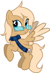 Size: 1962x2853 | Tagged: safe, artist:tsabak, oc, oc only, oc:mirta whoowlms, pegasus, pony, clothes, glasses, scarf, simple background, solo, transparent background, vector