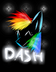 Size: 320x410 | Tagged: safe, artist:chanceyb, rainbow dash, pegasus, pony, g4, ^^, eyes closed, female, phone art, solo