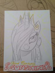 Size: 852x1136 | Tagged: safe, artist:andy price, princess celestia, g4, female, lidded eyes, solo, traditional art