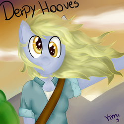 Size: 5000x5000 | Tagged: safe, artist:kmitangol, derpy hooves, anthro, g4, absurd resolution, female, solo