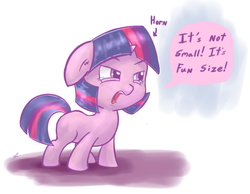 Size: 1280x995 | Tagged: safe, artist:krucification, twilight sparkle, pony, g4, crying, female, filly, filly twilight sparkle, horn size, solo, upset, younger