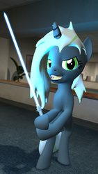 Size: 1080x1920 | Tagged: safe, oc, oc only, pony, unicorn, 3d, female, gmod, lightsaber, mare, snowkitty, star wars