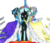 Size: 2928x2512 | Tagged: safe, artist:fountainstranger, king sombra, princess celestia, g4, alternate hairstyle, crying, female, good king sombra, high res, magic mirror, male, mirror, ship:celestibra, shipping, straight