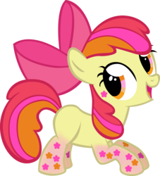 Size: 1744x1919 | Tagged: safe, artist:swearn, apple bloom, g4, female, rainbow power, rainbow power-ified, simple background, solo, transparent background, vector