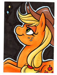 Size: 283x370 | Tagged: safe, artist:retrostarling, applejack, g4, female, solo, traditional art