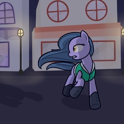 Size: 555x555 | Tagged: safe, artist:drawponies, artist:terminuslucis, oc, oc only, oc:midnight thirst, earth pony, pony, comic:adapting to night, comic:adapting to night: midnight thirst, comic, night, patreon, preview, shadow, solo
