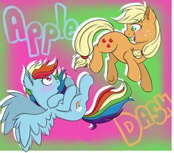 Size: 951x840 | Tagged: safe, artist:tomcolt15, applejack, rainbow dash, g4, bedroom eyes, female, lesbian, ship:appledash, shipping