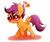 Size: 1200x1000 | Tagged: safe, artist:joycall6, scootaloo, pegasus, pony, g4, blushing, cute, cutealoo, female, filly, solo, sunglasses