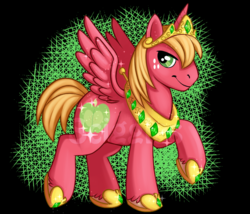 Size: 800x685 | Tagged: safe, artist:sciggles, big macintosh, alicorn, pony, g4, alicornified, bigmacicorn, male, princess big mac, race swap, solo, tiara