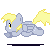 Size: 50x50 | Tagged: safe, artist:neriad, derpy hooves, pegasus, pony, g4, animated, base used, female, gif, icon, mare, pixel art, run run run base, running, simple background, solo, transparent background