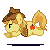 Size: 50x50 | Tagged: safe, artist:neriad, braeburn, earth pony, pony, g4, animated, base used, clothes, gif, icon, male, pixel art, run run run base, running, simple background, solo, transparent background