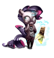 Size: 1261x1372 | Tagged: safe, artist:carligercarl, rarity, g4, chocolate, crossover, derp, female, gir, invader zim, simple background, solo, transparent background