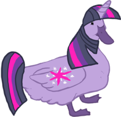 Size: 300x290 | Tagged: safe, artist:weloveducks, twilight sparkle, duck, g4, female, op, solo, species swap, twilight sparkle (alicorn)