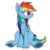 Size: 800x800 | Tagged: safe, artist:muffinsforever, rainbow dash, werewolf, wolf, g4, female, paws, solo, species swap, wolf dash, wolfified