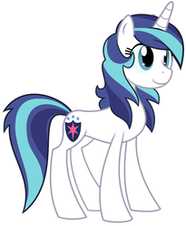 Size: 4264x5200 | Tagged: source needed, safe, artist:evilfrenzy, shining armor, pony, unicorn, g4, absurd resolution, female, gleaming shield, mare, rule 63, simple background, smiling, solo, vector, white background