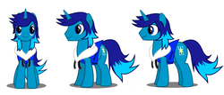 Size: 1280x547 | Tagged: safe, artist:flash equestria photography, oc, oc only, oc:light shine, pony, unicorn, g4, clothes, hoodie, jacket, male, reference sheet, solo, stallion