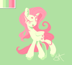 Size: 1034x933 | Tagged: safe, artist:annasabi101, fluttershy, g4, female, limited palette, solo