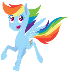 Size: 887x900 | Tagged: safe, artist:scienceisanart, rainbow dash, g4, female, lineless, simple background, solo, transparent background, vector