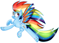 Size: 1160x850 | Tagged: safe, artist:nif-t, rainbow dash, g4, female, rainbow power, solo