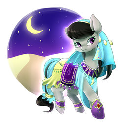 Size: 1400x1400 | Tagged: safe, artist:ayahana, octavia melody, g4, alternate clothes, desert, female, pixiv, saddle arabia, solo