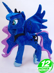 Size: 675x900 | Tagged: safe, artist:onlyfactory, princess luna, alicorn, pony, g4, bootleg, irl, photo, plushie, solo