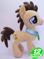 Size: 675x900 | Tagged: safe, artist:onlyfactory, doctor whooves, time turner, g4, bootleg, irl, necktie, photo, plushie, solo