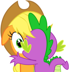 Size: 1477x1548 | Tagged: safe, artist:twilightpoint, edit, hundreds of users filter this tag, applejack, spike, g4, cute, female, interspecies, kissing, love, male, ship:applespike, shipping, show accurate, straight, vector