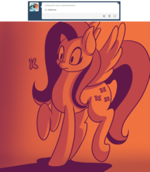 Size: 1280x1463 | Tagged: safe, artist:askamberfawn, fluttershy, g4, ask, female, limited palette, solo, tumblr